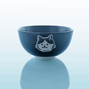 白黒ネコのお椀